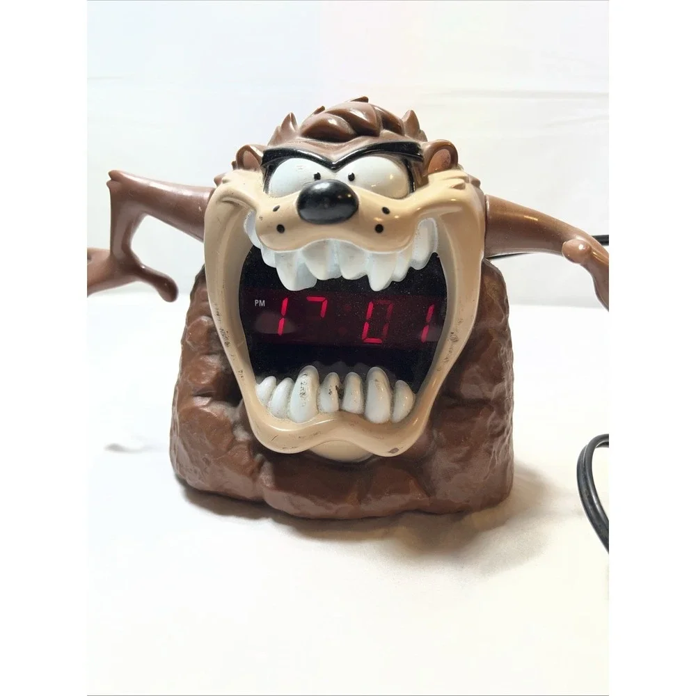 Vintage Taz Tasmanian Devil Looney Tunes Alarm Clock Radio Warner Bros